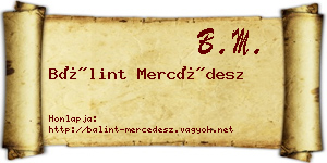 Bálint Mercédesz névjegykártya